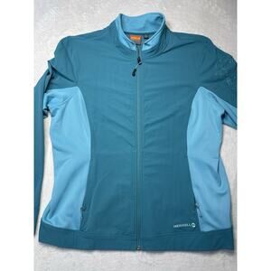Merrell Aeroblock Full Zip Softshell Jacket Blue XXL Wind Resistant Outdoor Hike